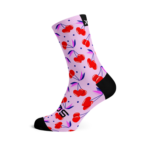 Chaussettes mi-mollet - Cerise-rose