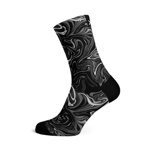 Marble Black Socks