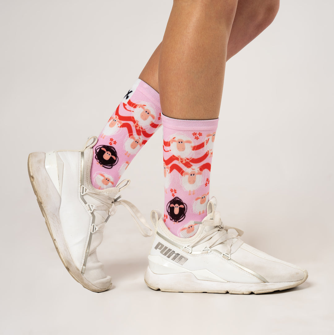 Chaussettes mi-mollet - Rose-mouton