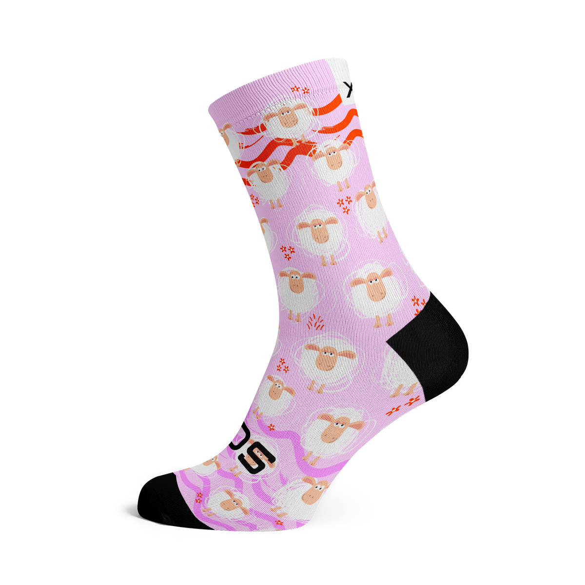 Chaussettes mi-mollet - Rose-mouton