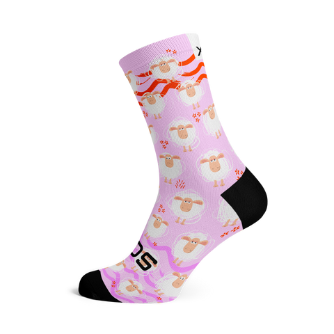Chaussettes mi-mollet - Rose-mouton