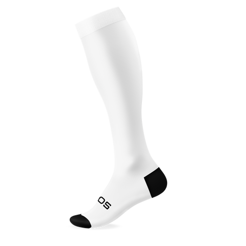 Solid White Knee High Socks