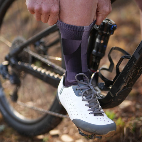 Chaussettes mi-mollet - Uni - Charbon