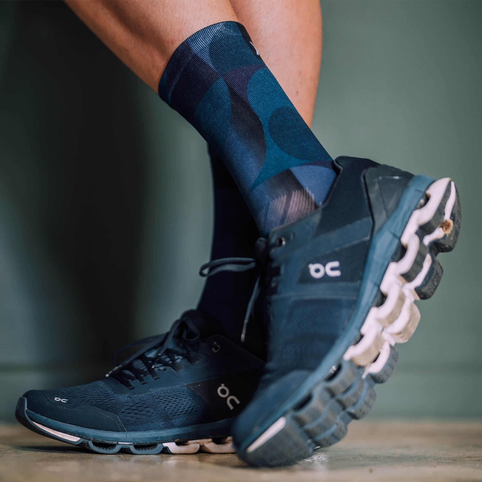 Chaussettes mi-mollet - Uni - bleu marine